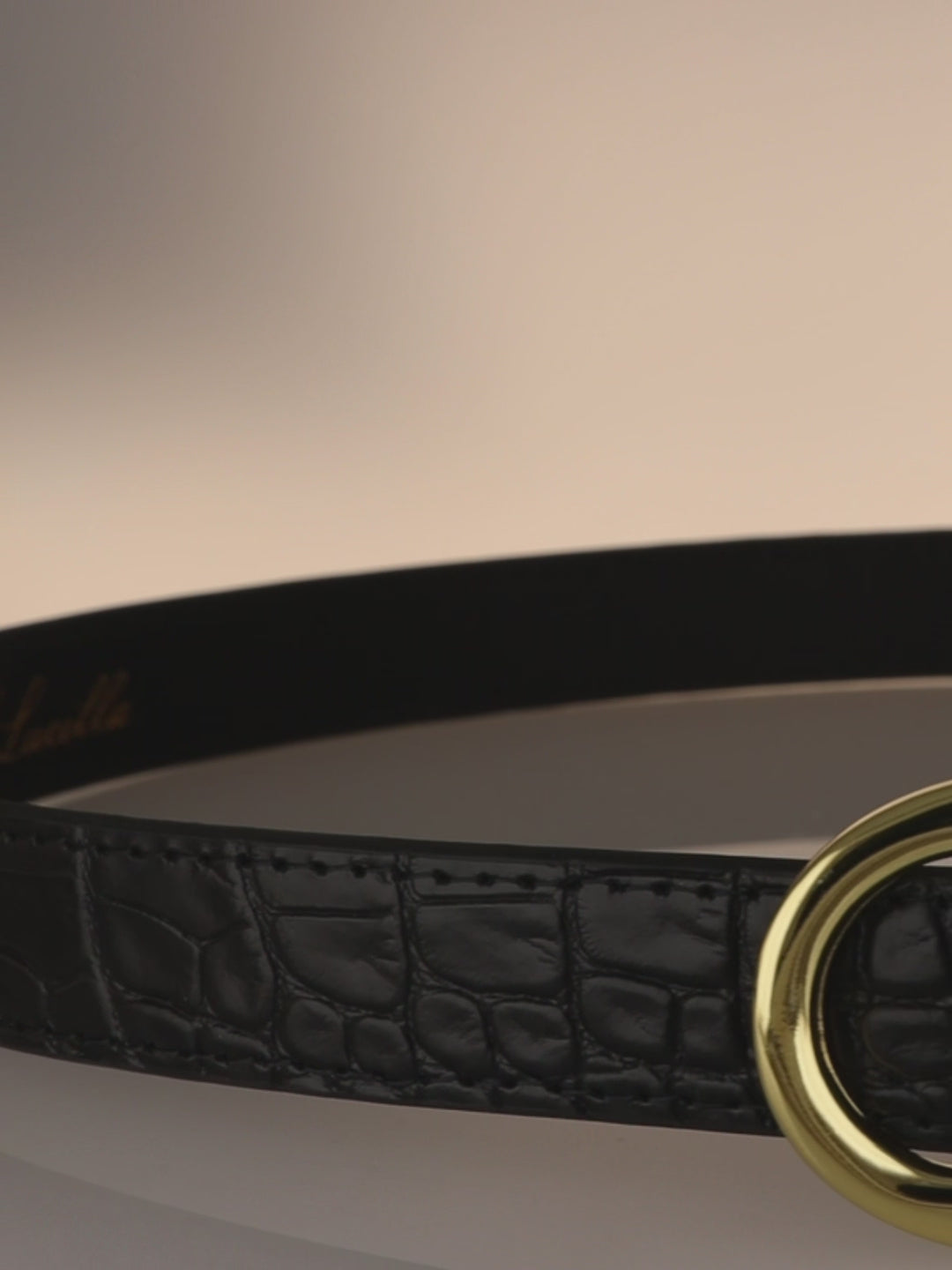 Luci | Black Croc & Gold