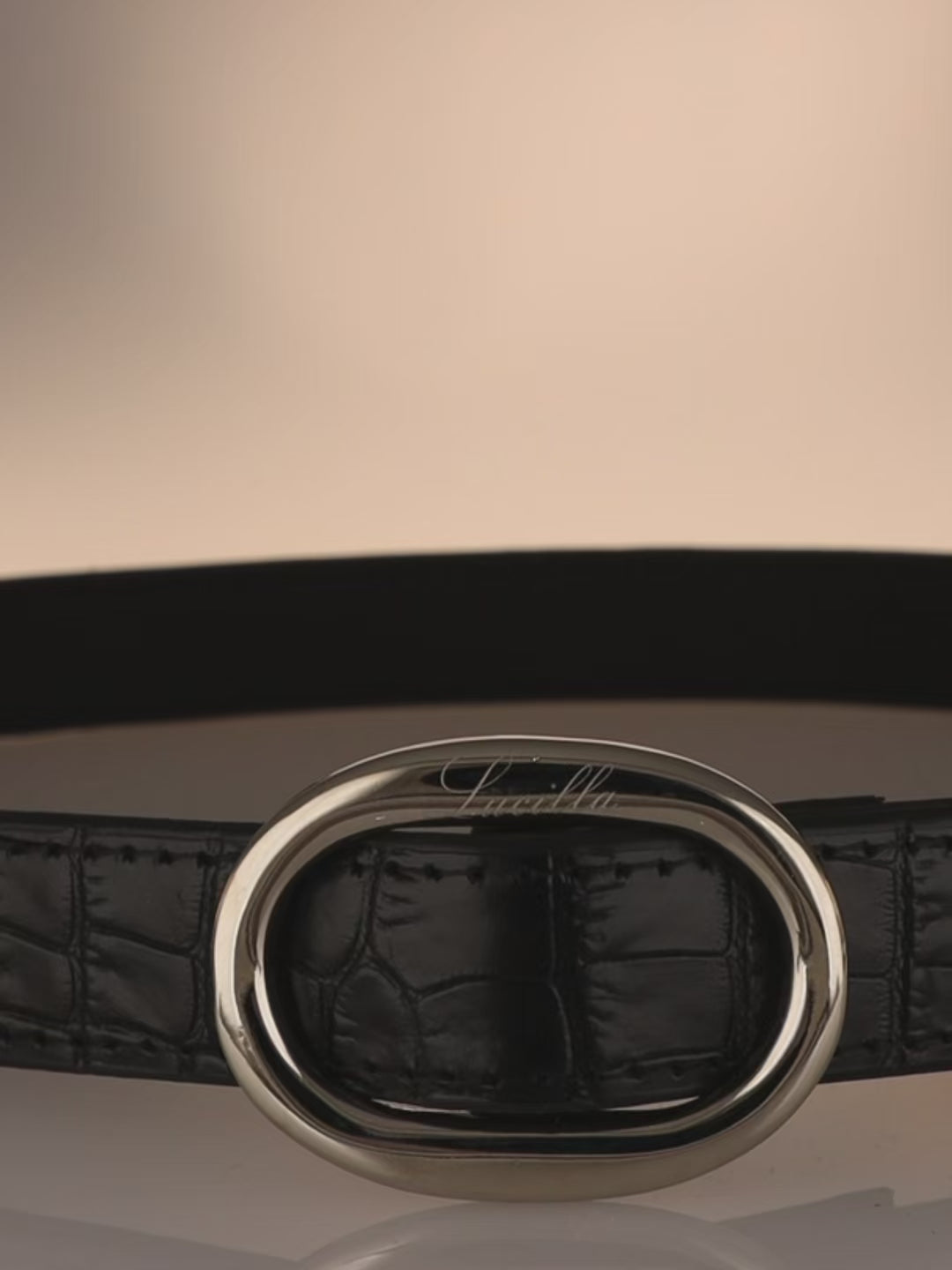 Luci | Black Croc & Silver